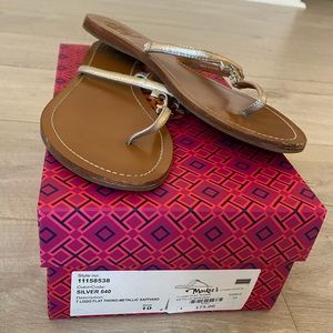 Tory Burch silver sandals